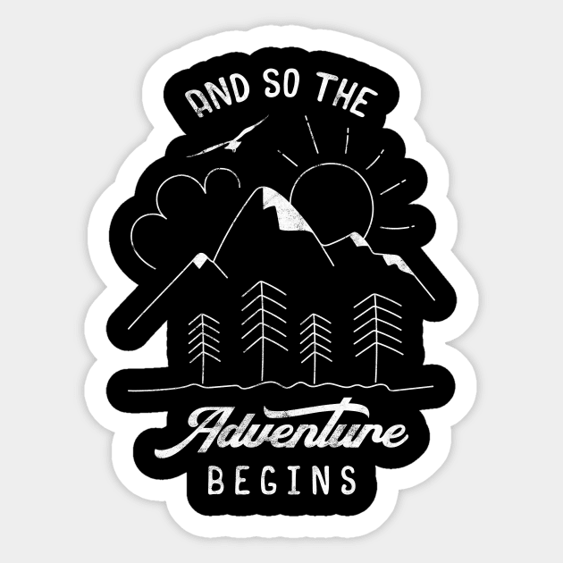 And so the adventure begins Sticker by WAADESIGN